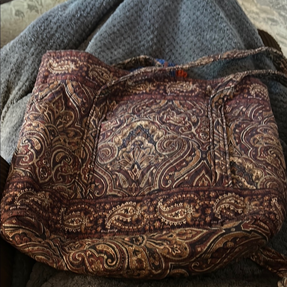 Vera Bradley Brown Paisley 3 pieces: tote, duffel, and wet bag.